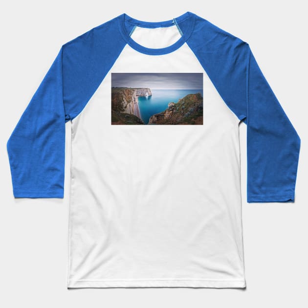 Porte d'Aval idyllic panorama Baseball T-Shirt by psychoshadow